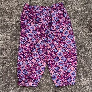 OshKosh B'Gosh Girls Print Pants Casual Activewear Purple Blue 12M